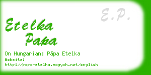 etelka papa business card